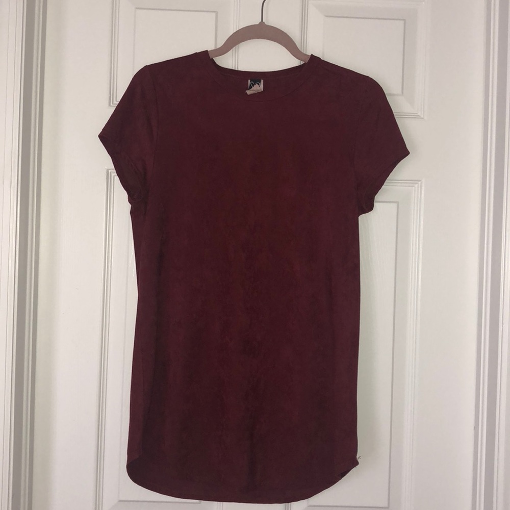 Red velvet mini dress
